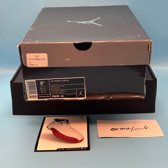 Air Jordan Retro 12 2009 White Varsity Red m8.5 main image 4